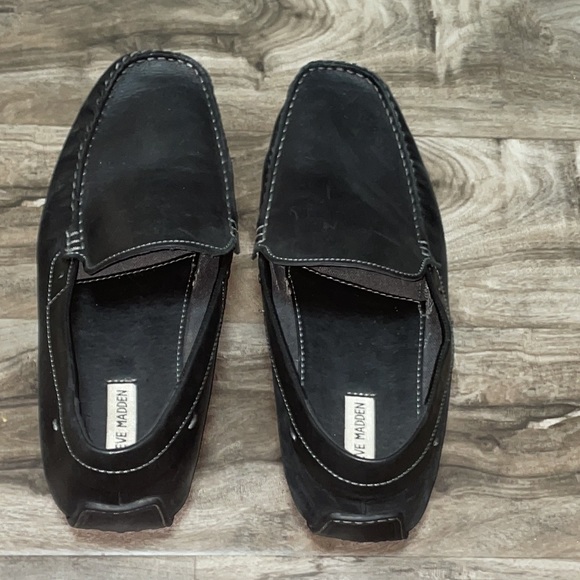 Steve Madden GABLE Slip-On Shoes Men’s Size 12M Black Leather Loafers - 224849 - Picture 3 of 7